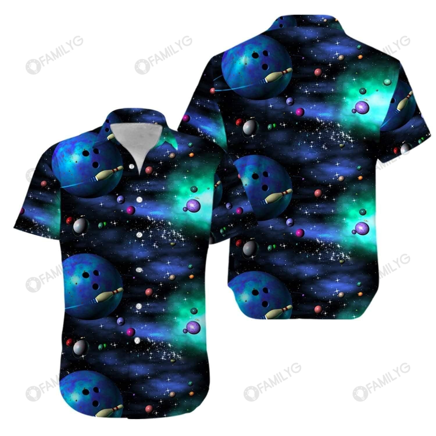 Unique Bowling Shirts – Custom Bowling Galaxy The Universe Unisex Hawaiian Shirt Summer Hawaiian For Men, Women, Couple