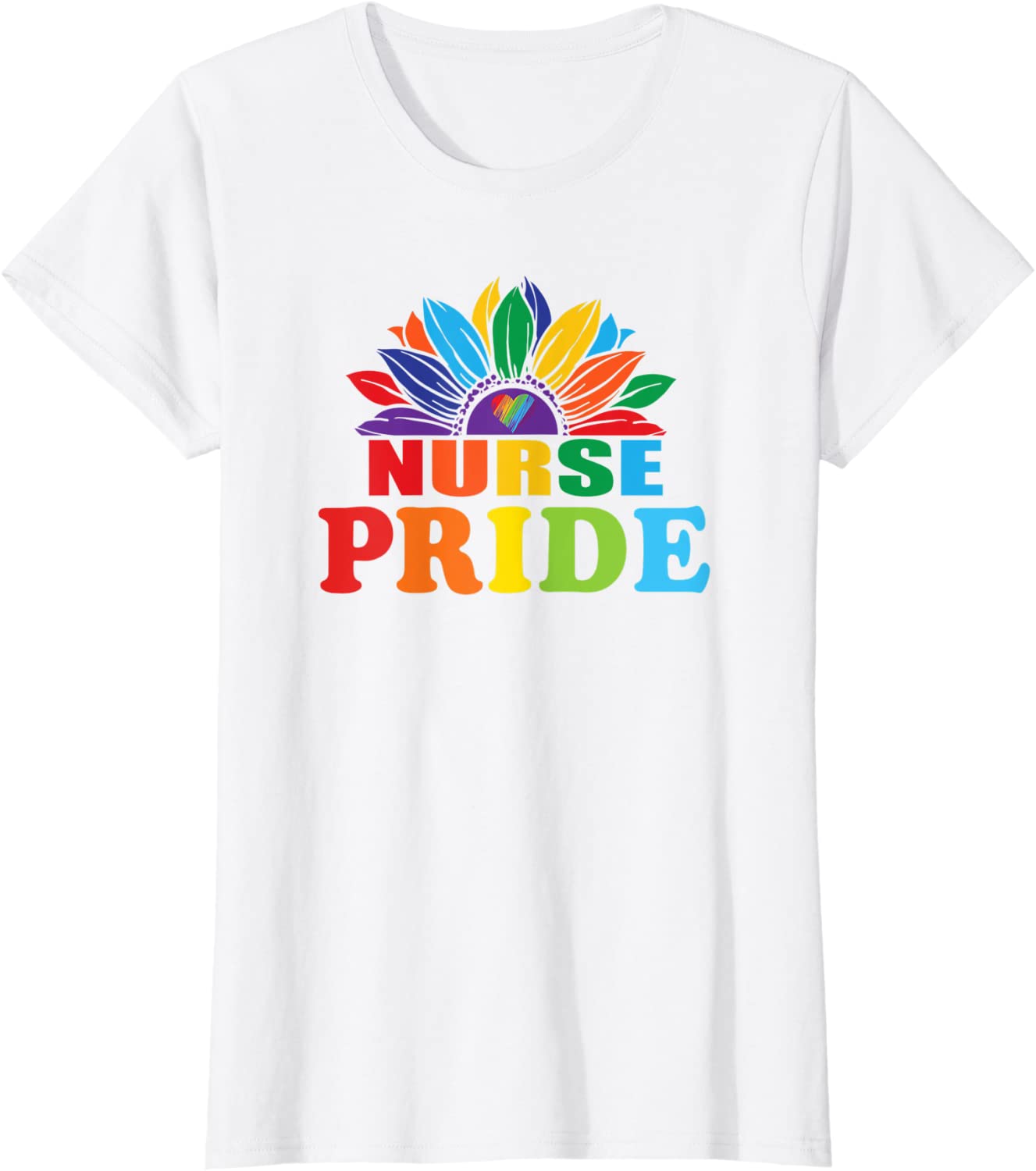 Nurse Sunflower Pride Month T Shirt, Lgbt Nurse Shirt