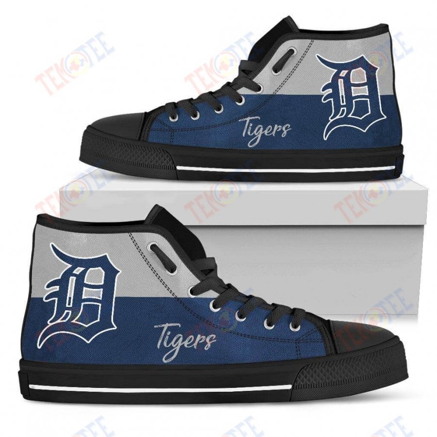 Mens Womens Detroit Tigers High Top Shoes Divided Colours Stunning TMT135