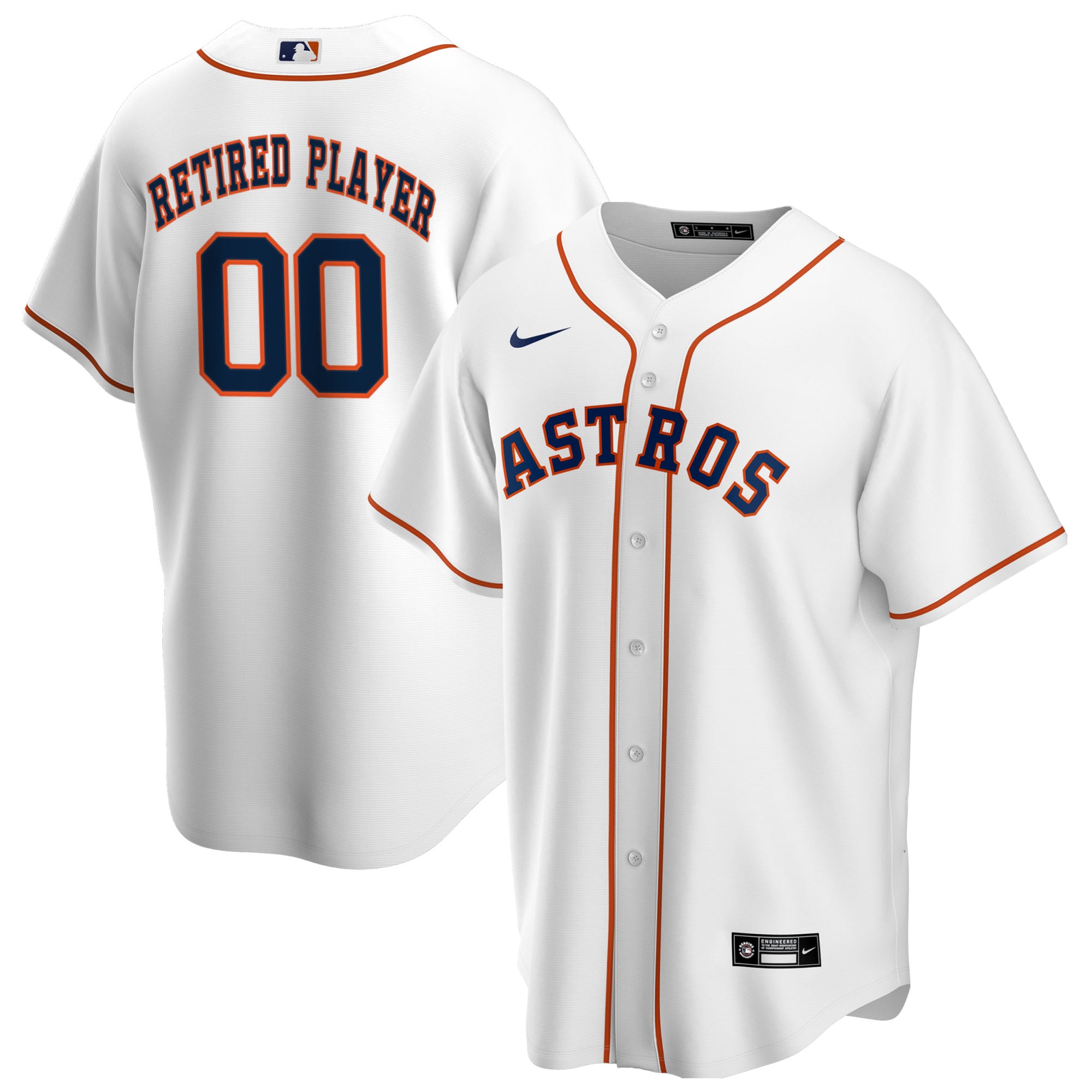 Houston Astros Home Pick-A-Player Retired Roster Replica Jersey – White