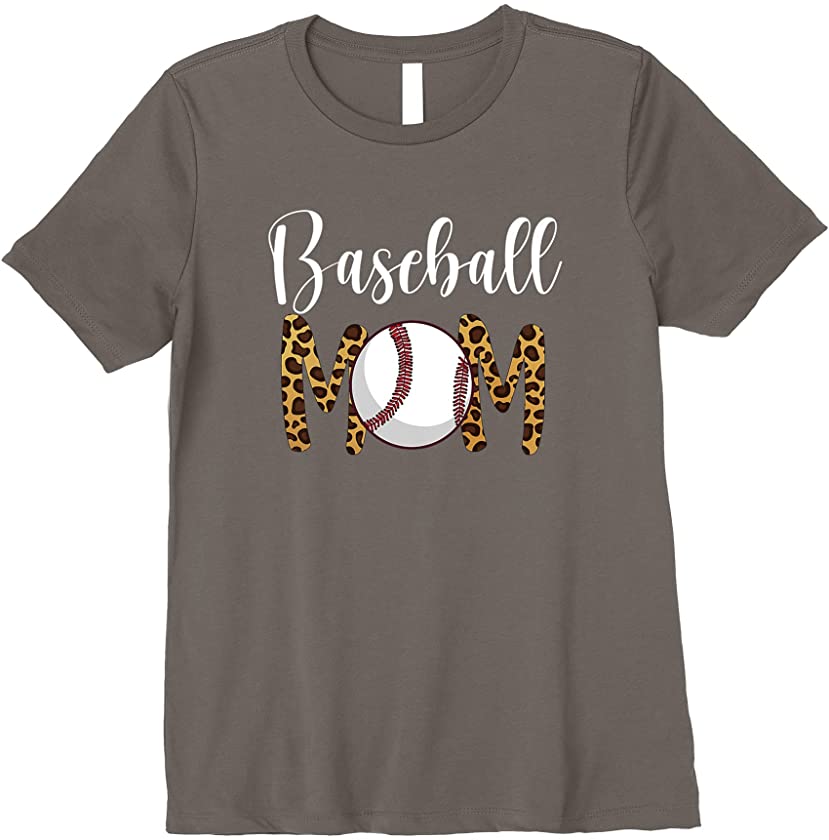 Womens baseball mom shirts leopard funny softball mom 2021 Premium T-Shirt