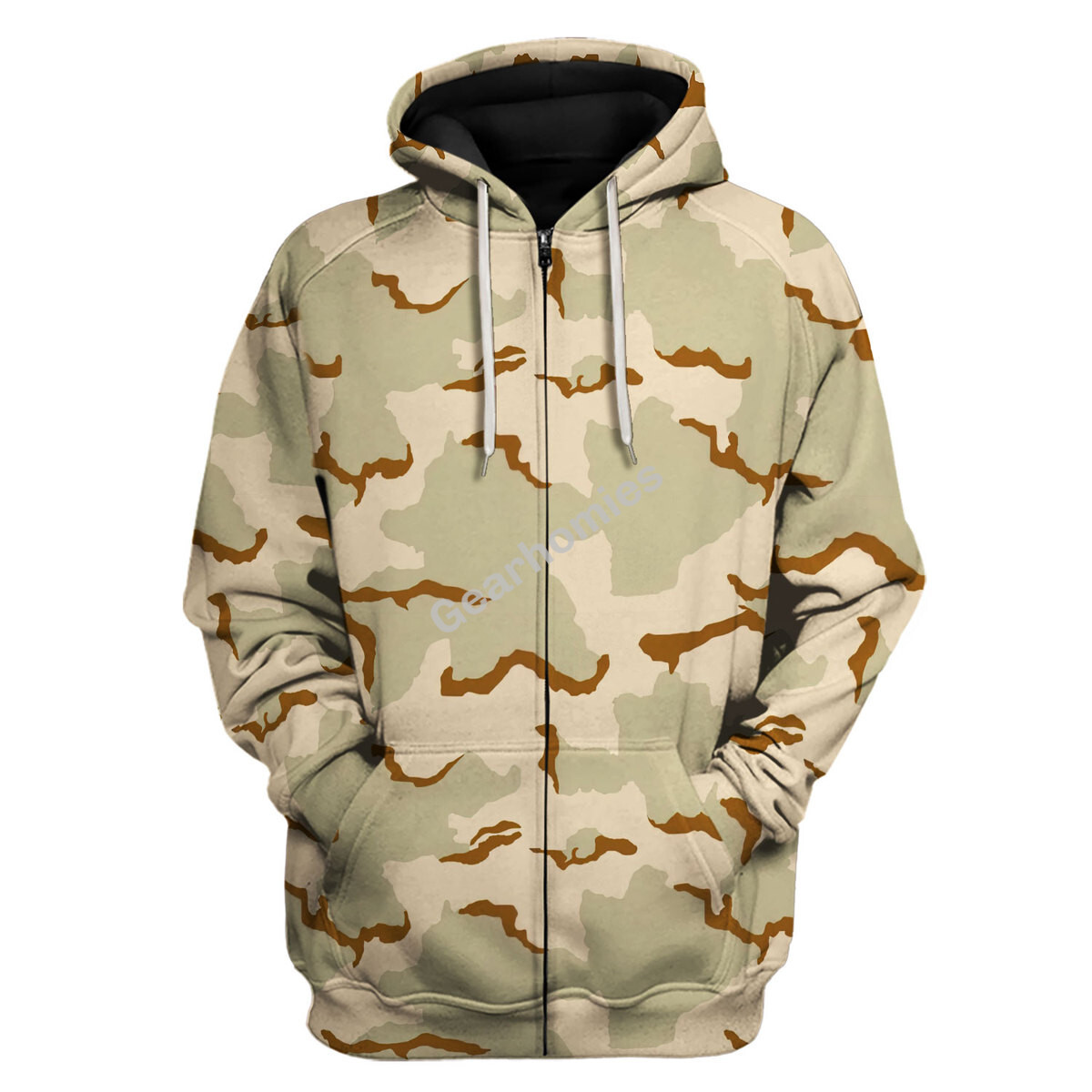 American American Desert Combat Uniform (Dcu) Camo Zip Hoodie