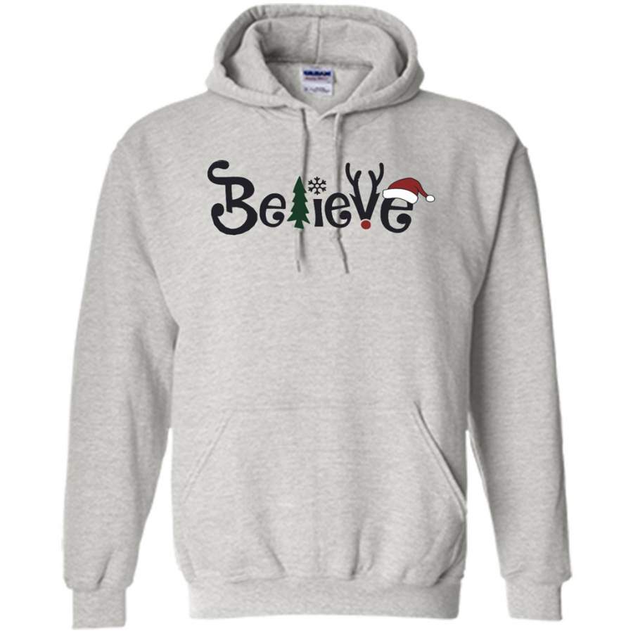 Christmas, Xmas, Believe, I Believe in Christmas – Gildan Heavy Blend Hoodie