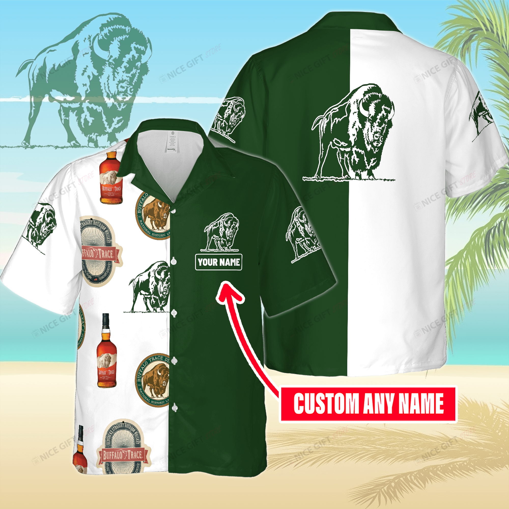 Buffalo Trace Custom Name Hawaiian Shirt 3Hs-P2H2