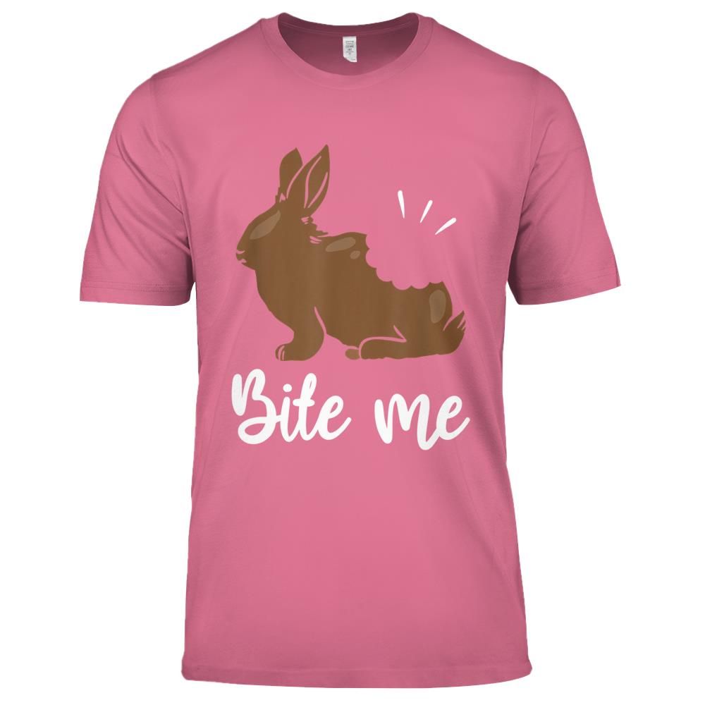 Bite Me Bunny Rabbit Chocolate Funny Easter Premium T Shirts