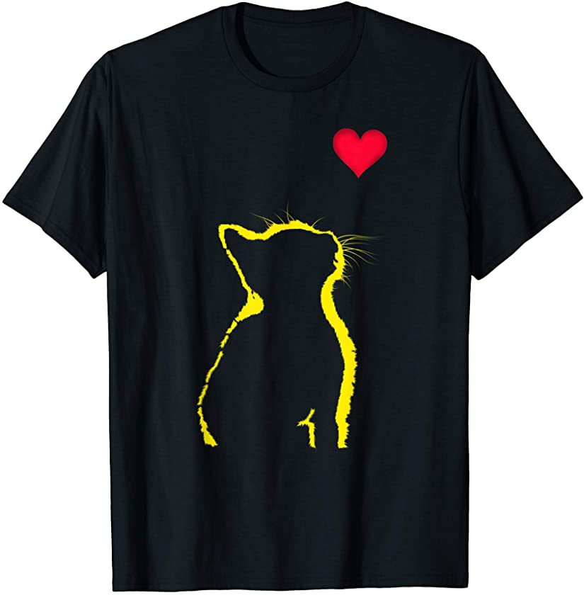 Valentines Day Cat Lover Heart Funny Kitty Kitten T-Shirt