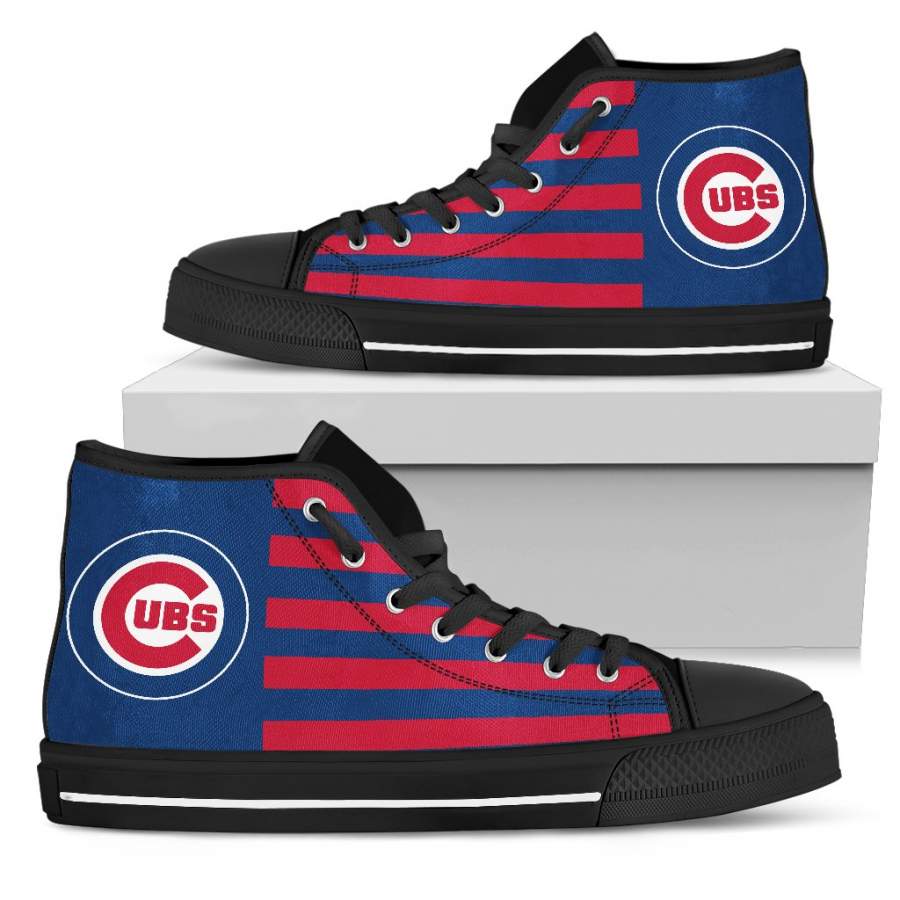 American Flag Chicago Cubs High Top Shoes