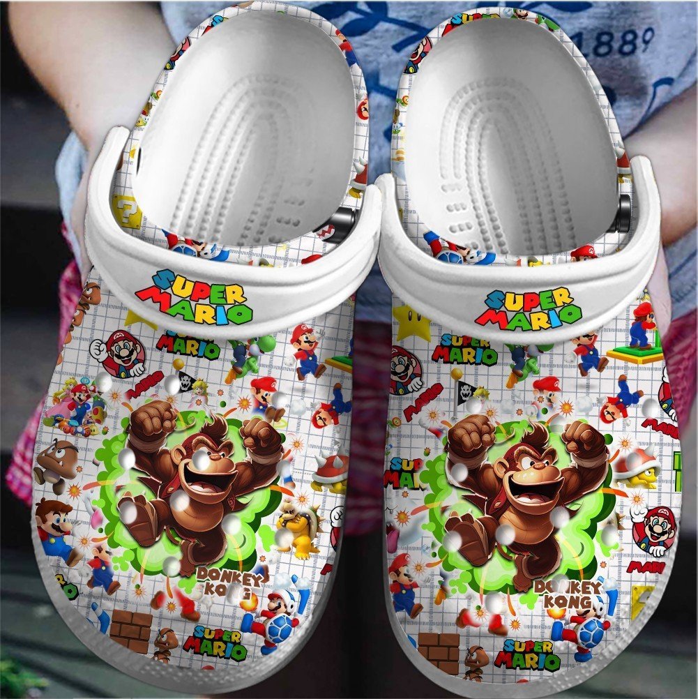 Super Mario Game Movie Crocs Crocband Clogs Shoes Comfortable For Men Women and Kids 2