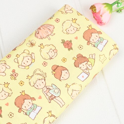 wide110cm Cotton Fabric Lovely little girl Print For Child Cloth Patchwork Needlework Sewing DIY Dress Decor Fabric Material alx