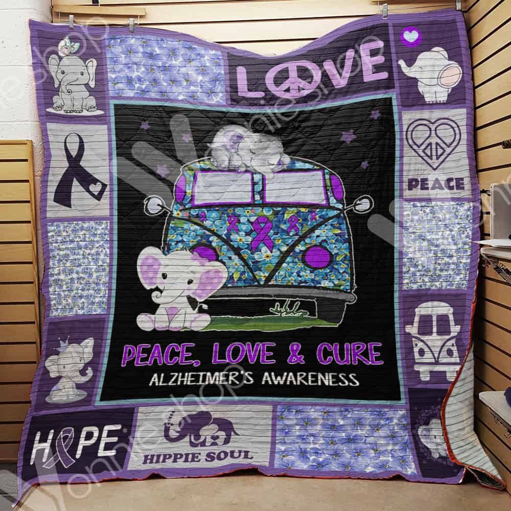 Alzheimer Hippie Elephant Quilt Blanket DHC01021365TD