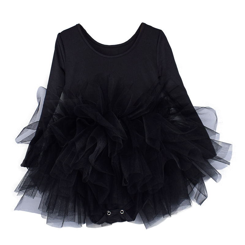 Spring Baby Girls Tutu Dress Ballet Tulle Kids Long Sleeve Dance Costume Princess Performance Party vestidos For 2-8ys kids Wear alx