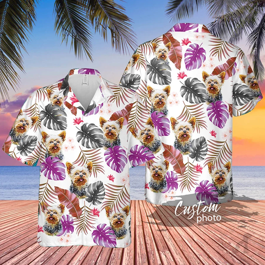 Personalized Hawaii Dog Short Sleeve Hawaii Aloha Shirt For Women Ha39159