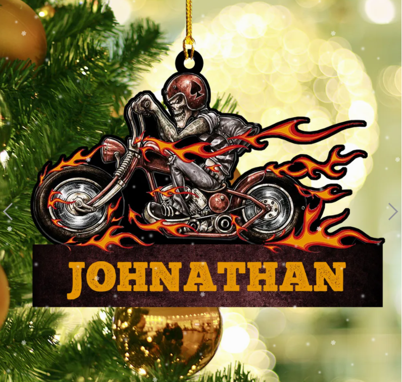 Personalized Biker, Custom Ornaments For Christmas2