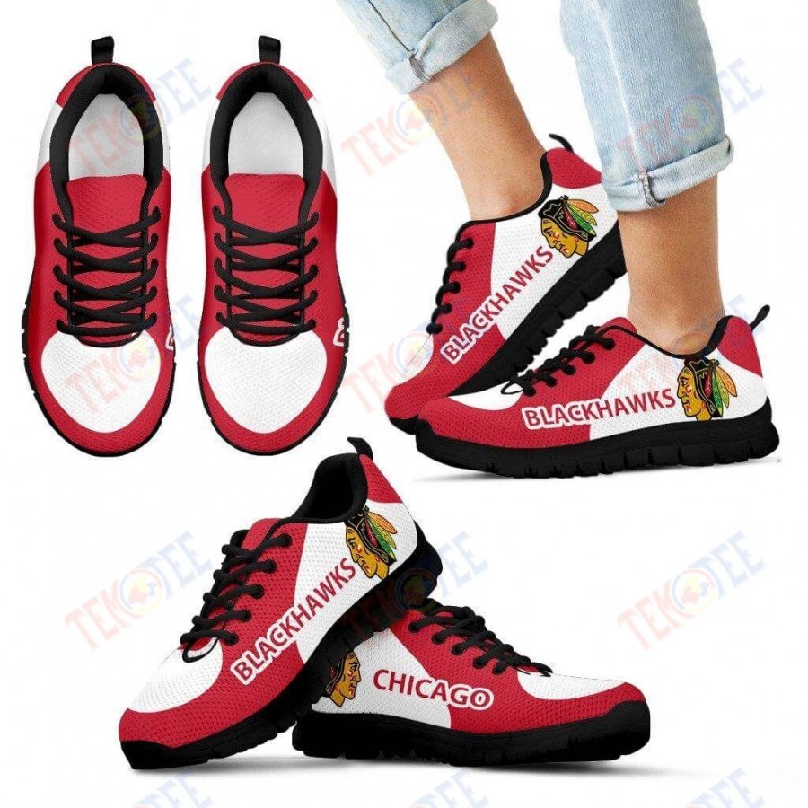 Mens Womens Chicago Blackhawks Sneaker Top Logo Sneaker Running Shoes For Men Women TDT343