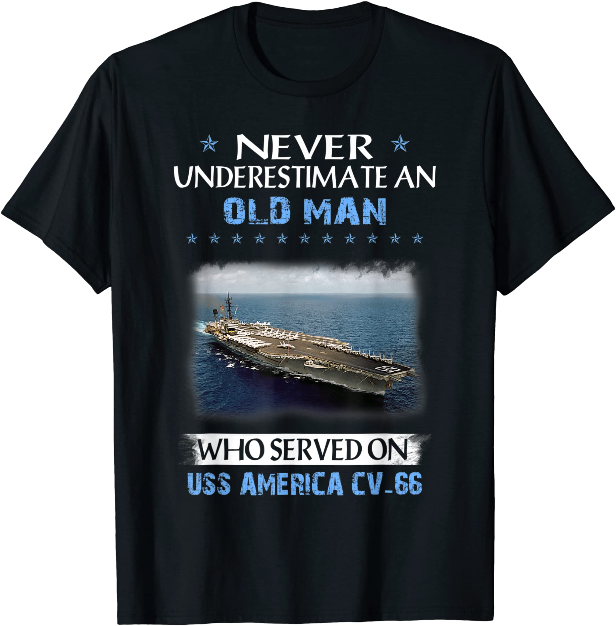 USS America CV-66 Aircraft Carrier Veterans Day Father Day T-Shirt