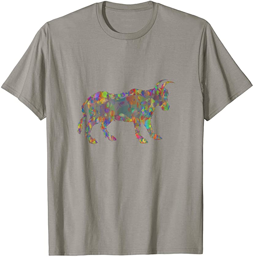 Rainbow Silhouette Bull Animal T-Shirt