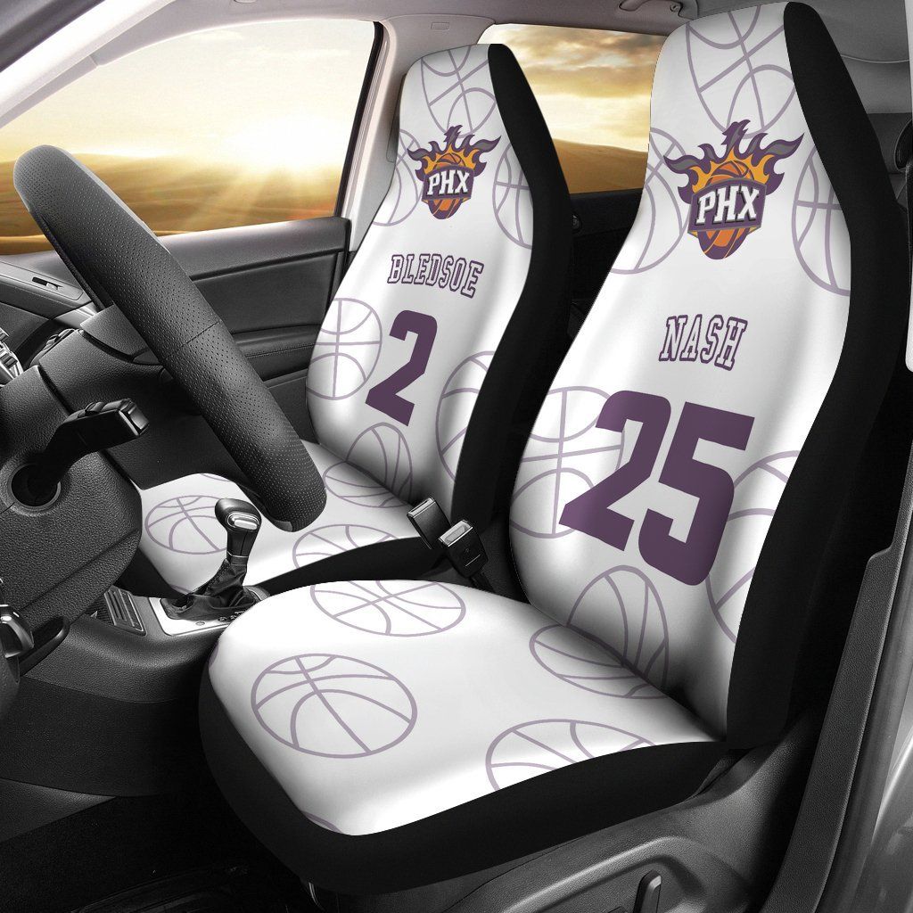 Phoenix Suns pair of car seat Covers customizable