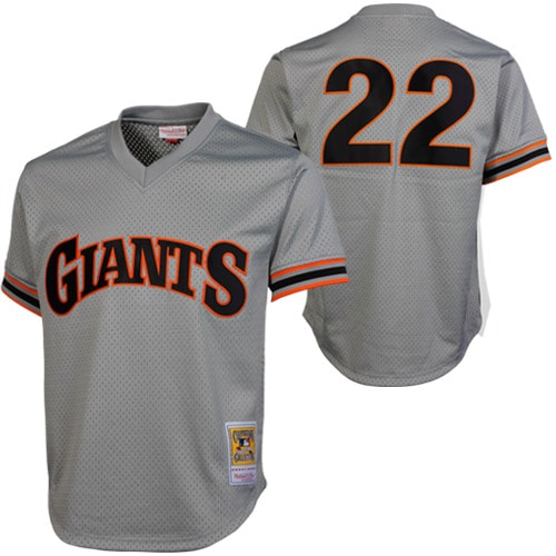 Mitchell & Ness Will Clark San Francisco Giants 1989 Authentic Cooperstown Collection Batting Practice Jersey – Gray