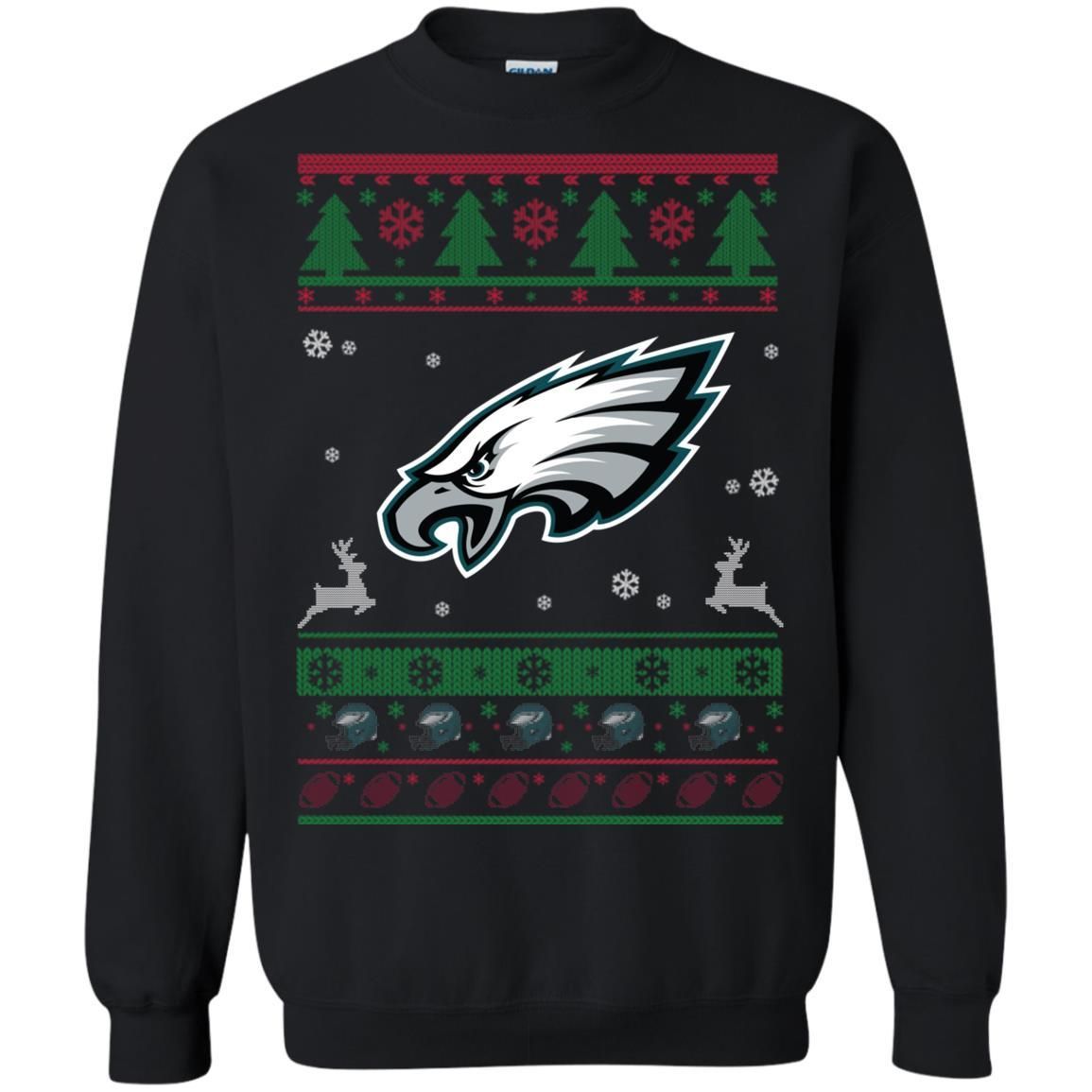 Philadelphia Eagles Logo Football Teams Ugly Christmas Sweater Unisex Crewneck Pullover Sweatshirt T-Shirt