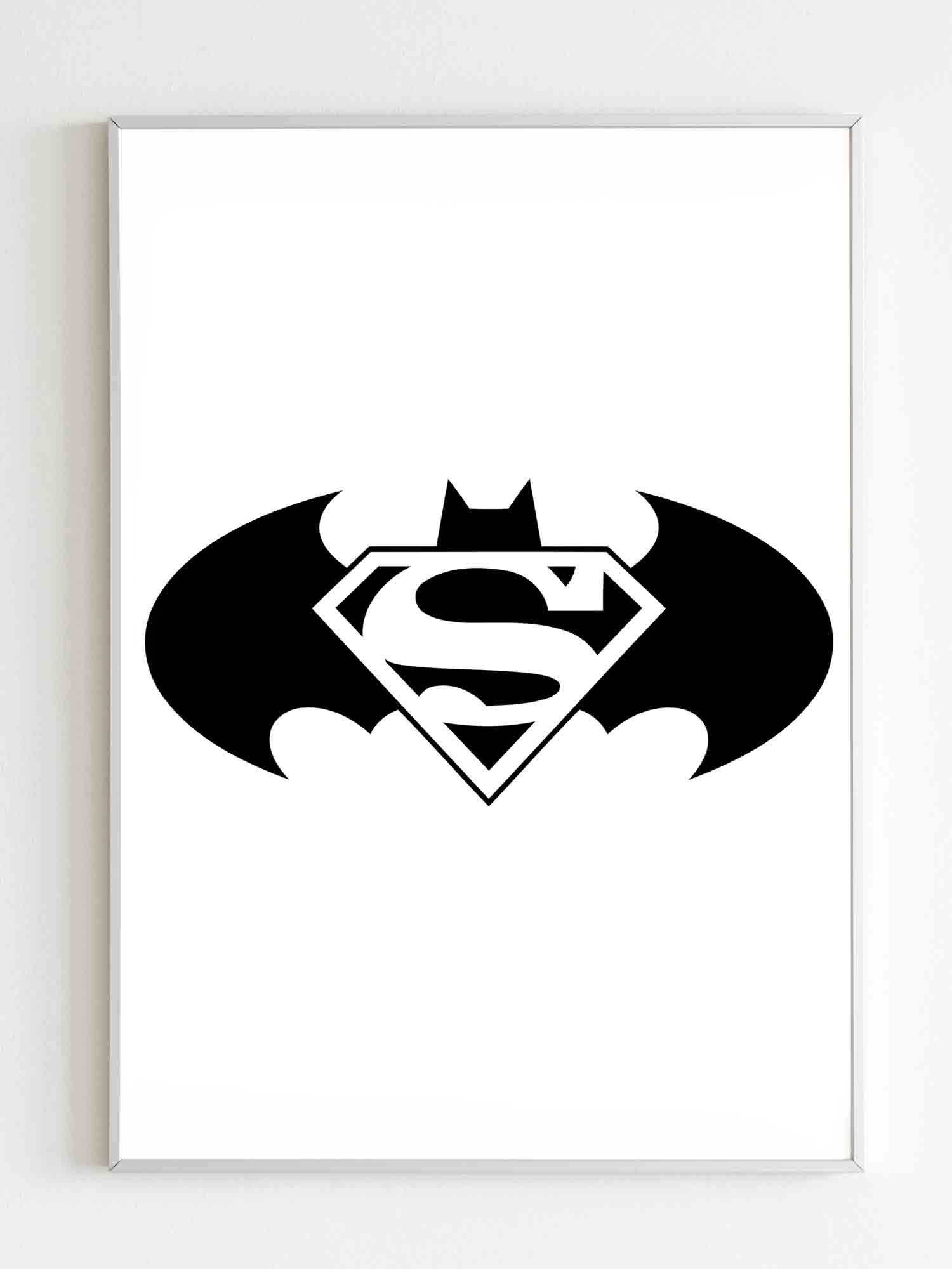 Superman And Batman Logo Poster – MrDad Store