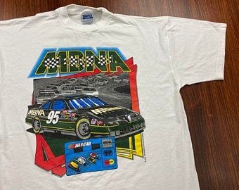 Vintage Mbna Shirt 90s Mbna Nascar Shirt Nascar Tshirt Mbna Bank Mbna America Mastercard 95 Car Ward Burton 22 Car 1995 Nascar 1995 Mbna 5489