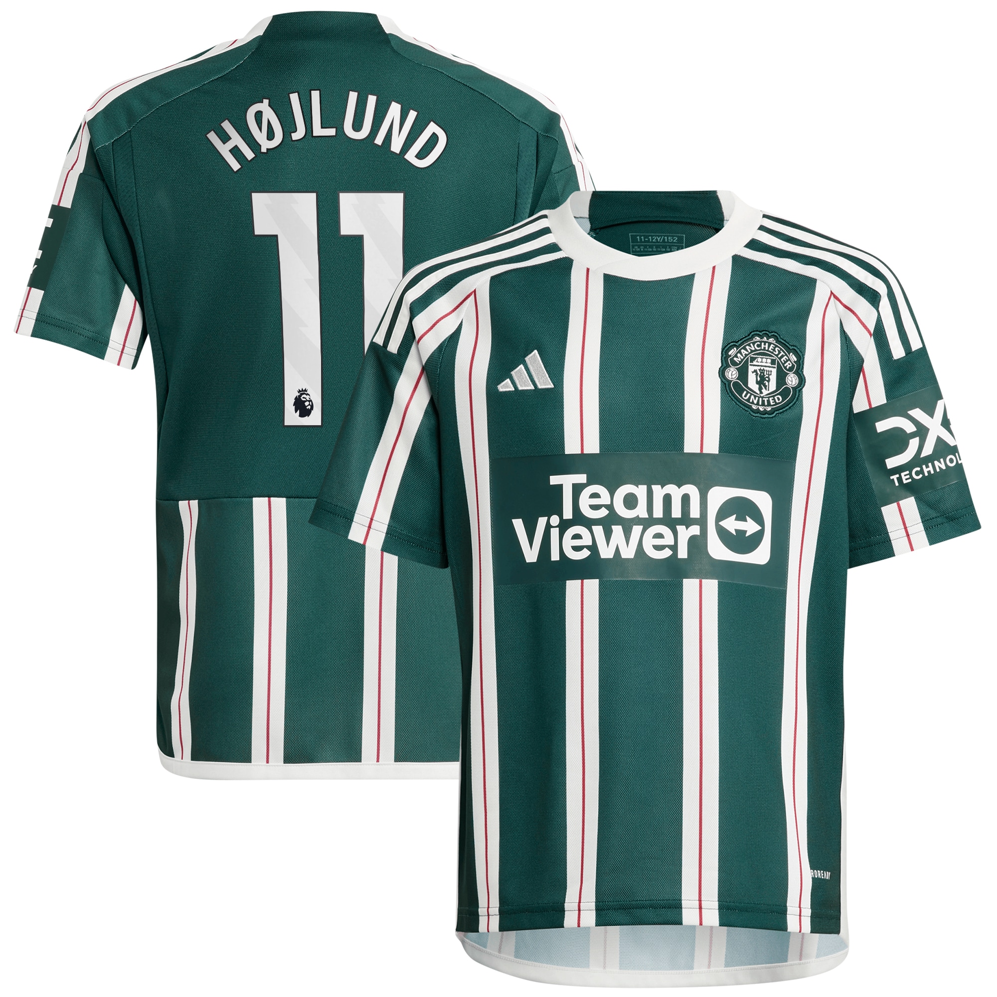 Rasmus Højlund Manchester United Youth 2023/24 Away Replica Player Jersey  Green