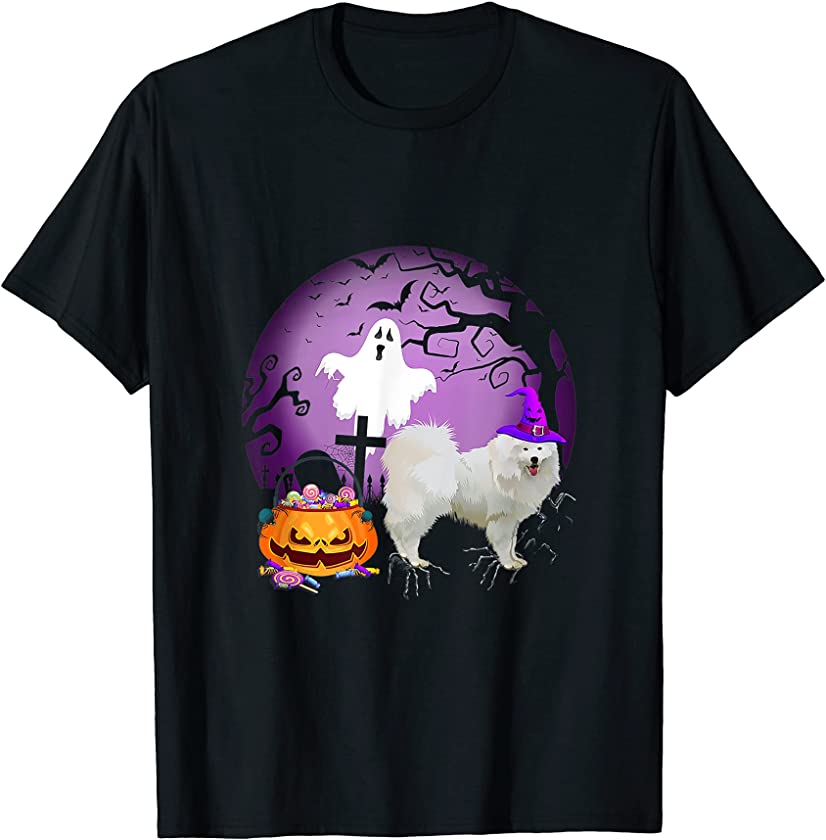 Samoyed Dog Candy Pumpkin Halloween Lover T-Shirt