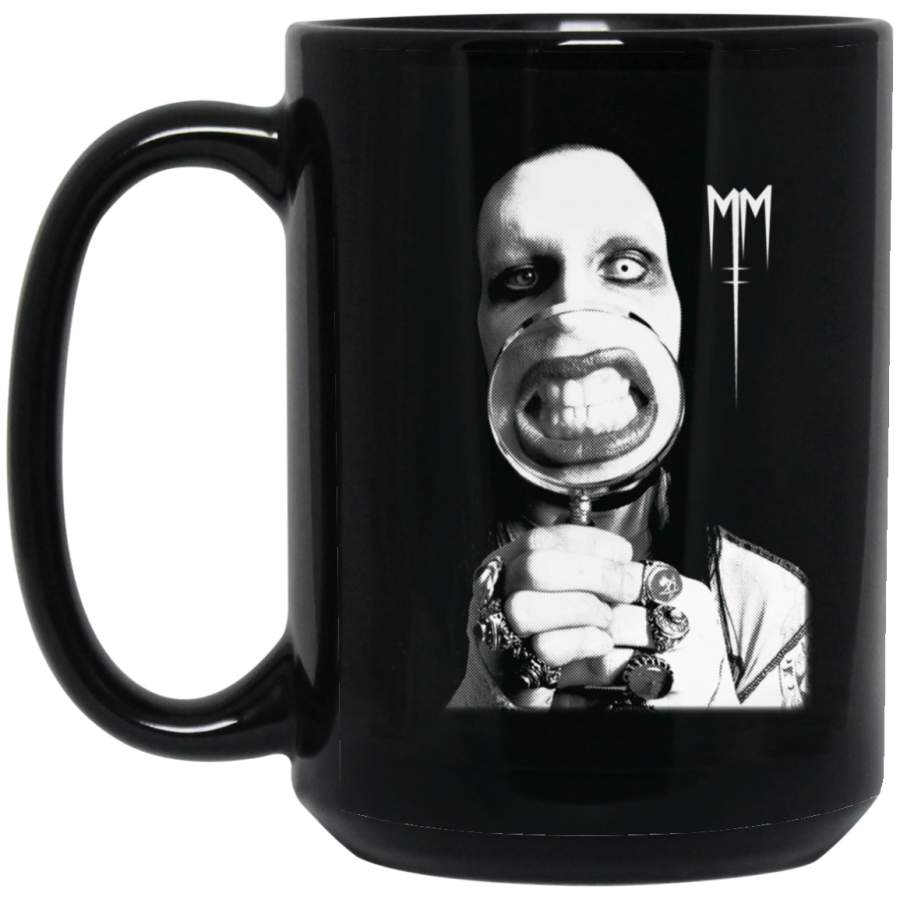 Marilyn Manson Magnifying Glass Matal Punk Black Big Mug