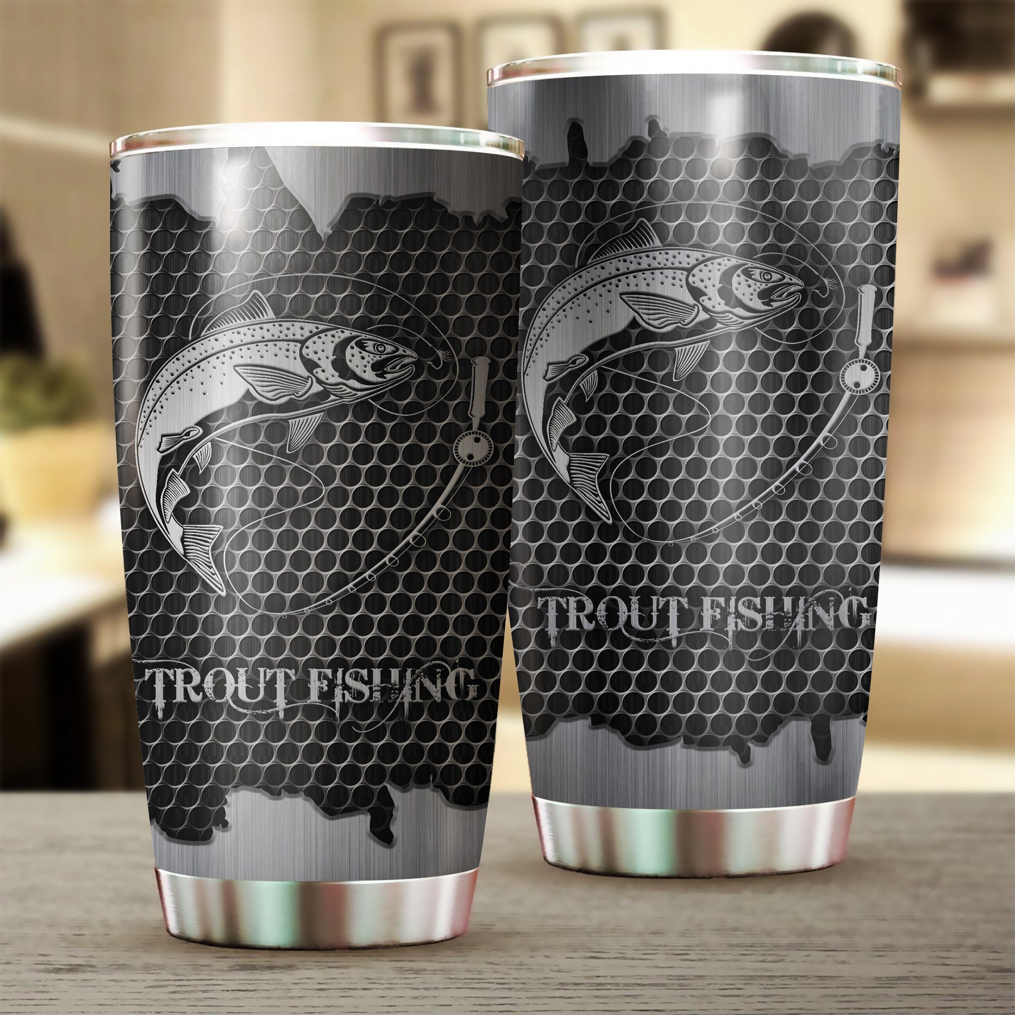 Trout Fishing Stainless Steel Tumbler Cup 20 oz | Travel Mug | Colorful |  TC2303