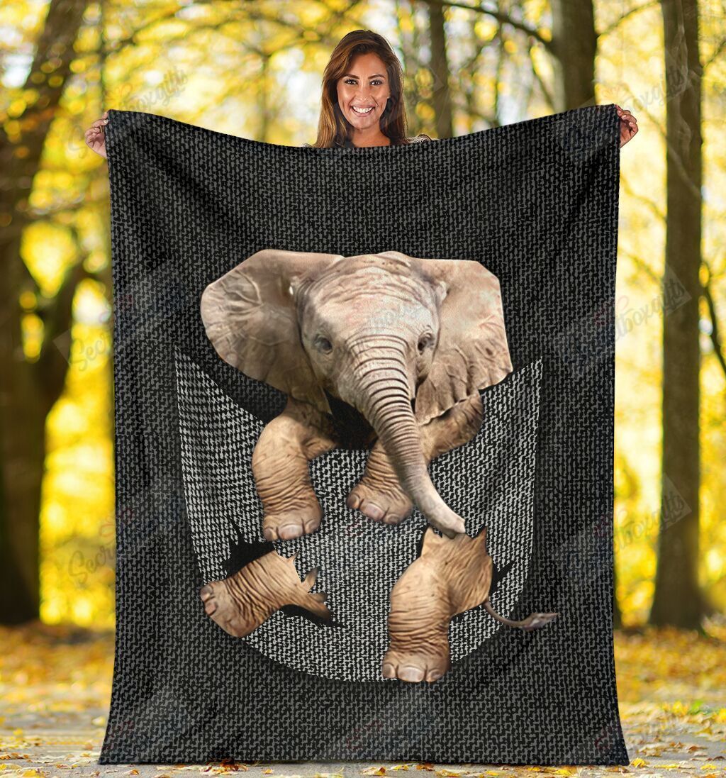 Elephants Pocket Farbic Gs-Cl-Ml1303 Fleece Blanket