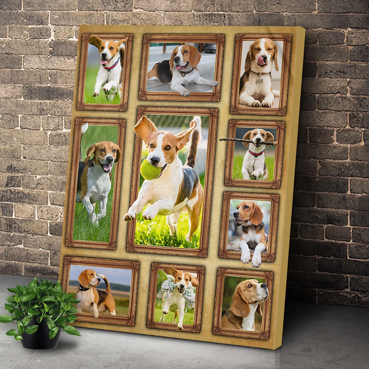 Beagle Dog Premium Wall Art Canvas