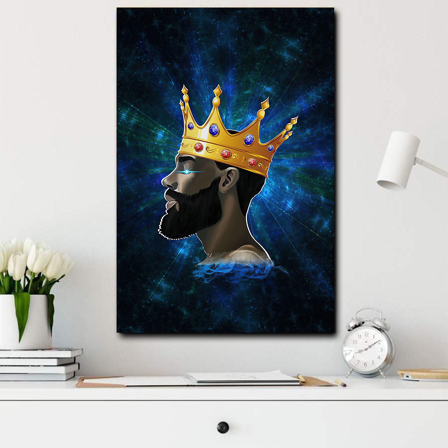 African American Art Canvas Black Unique King Black African Home Decoration