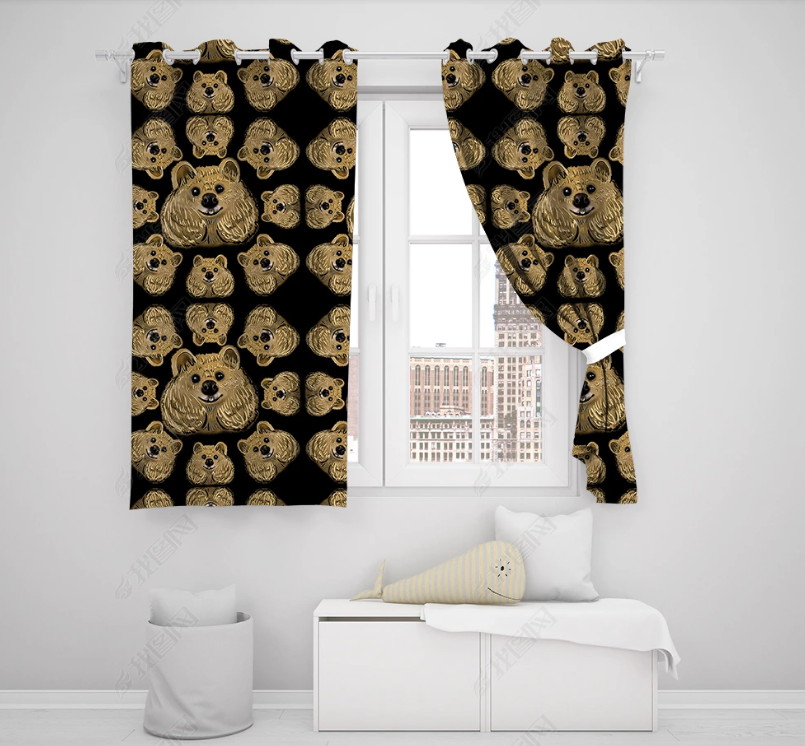 3D Hand Drawn Groundhog Animal Curtains And Drapes Lqh 182