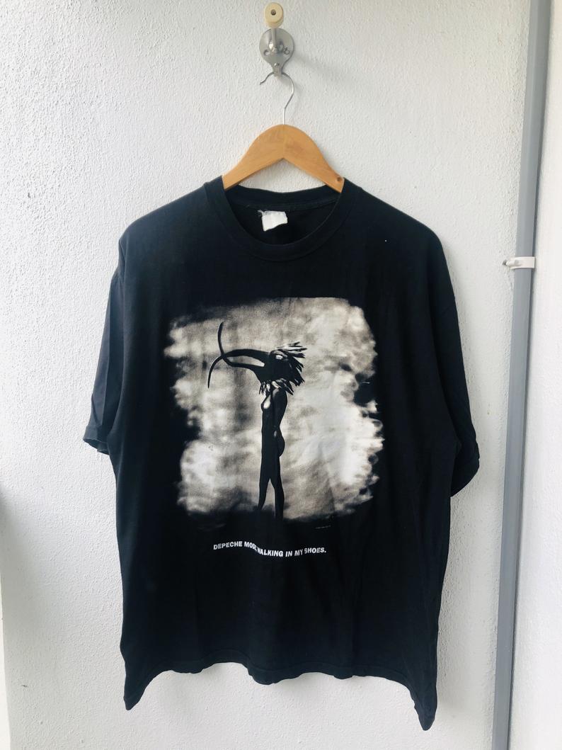 Vintage Original 90¡¯s Depeche Mode ¡° Walking In My Shoes 1993¡± British Trip-Hop Music T-Shirt