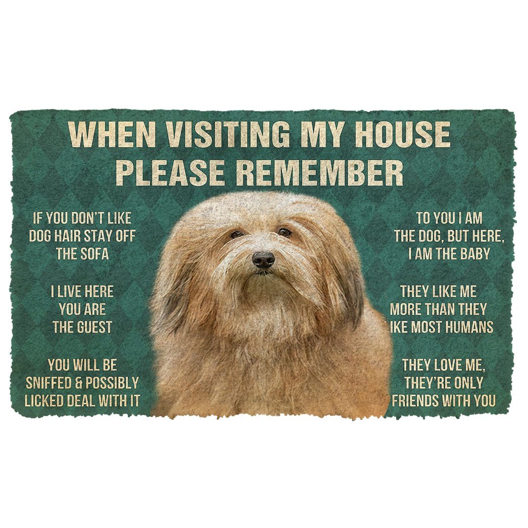 Gearhumans  GearHuman 3D Please Remember Havanese Dogs House Rules Doormat