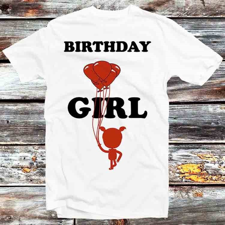 Banksy Birthday Girl Gift B-Day Party Baloons Baby T Shirt Vintage Retro Cool Gift Mens Womens Unisex Cartoon Anime Top Tee B1015