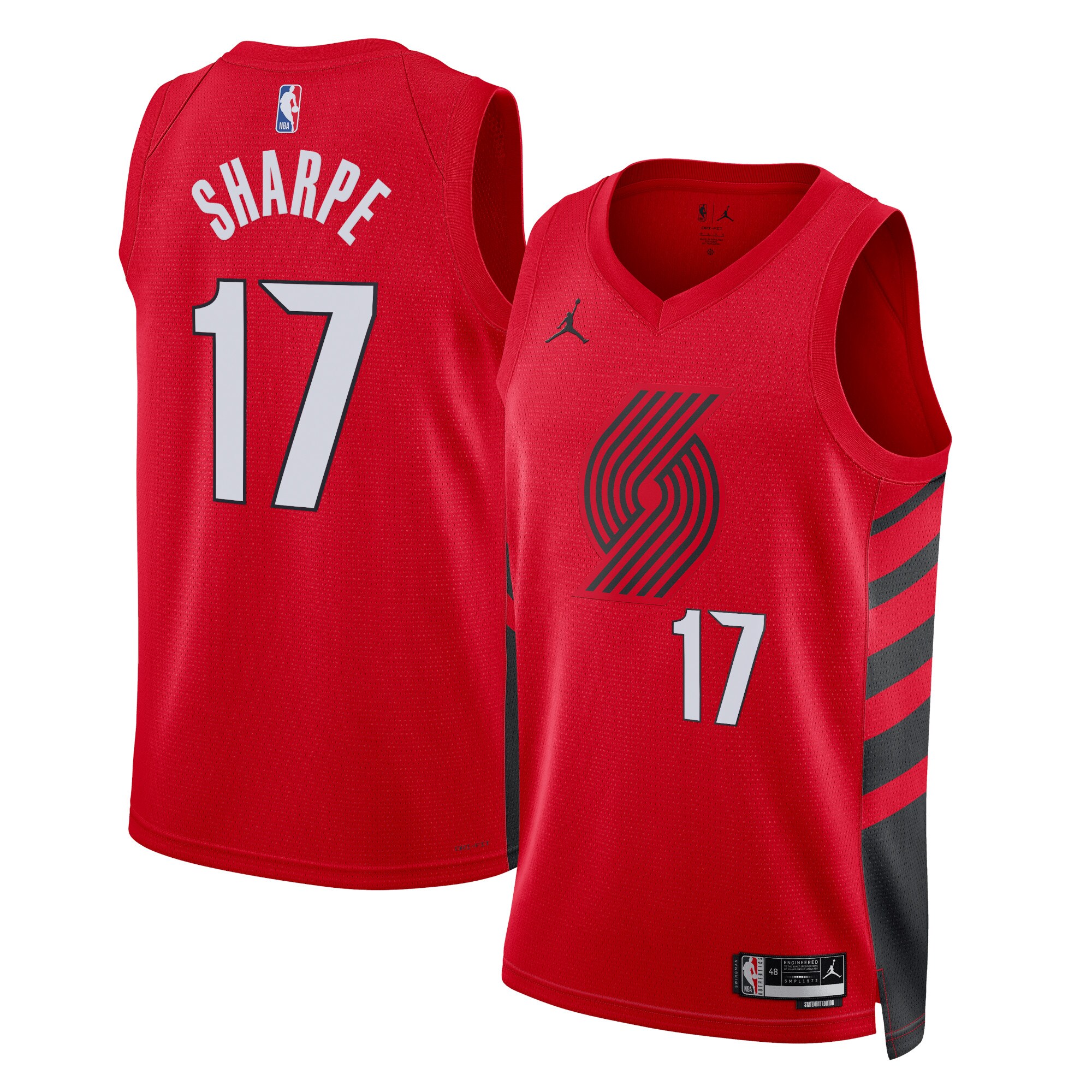 Portland Trail Blazers Jordan Statement Edition Swingman Jersey – Red – Shaedon Sharpe – Unisex