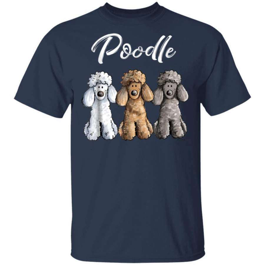 Cute Poodle Caniche Puppy Dogs Gift Women Girl unisex T-shirt full size