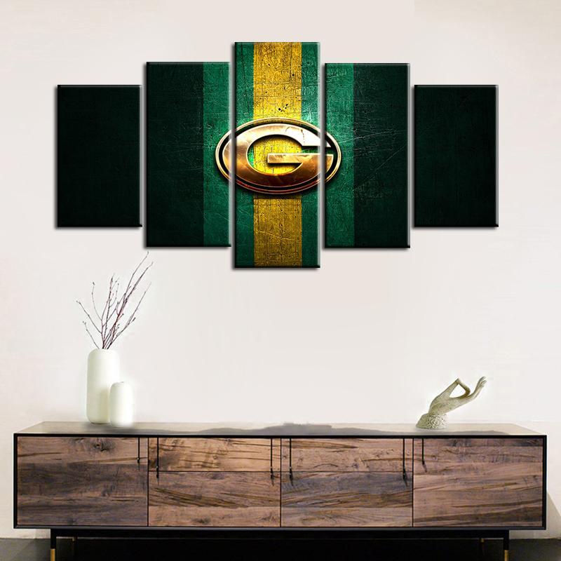 Green Bay Packers Metal Look Canvas