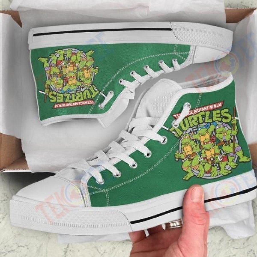 Mens Womens Teenage Mutant Ninja Turtles High Top Vans Shoes Custom Shoes Nice And Comfortable TDT633