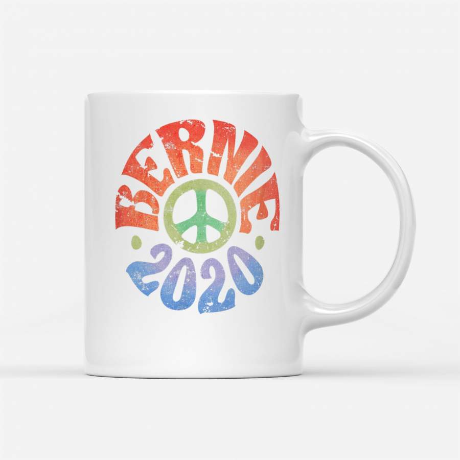 Bernie 2020 Peace Vintage Mug – White Mug