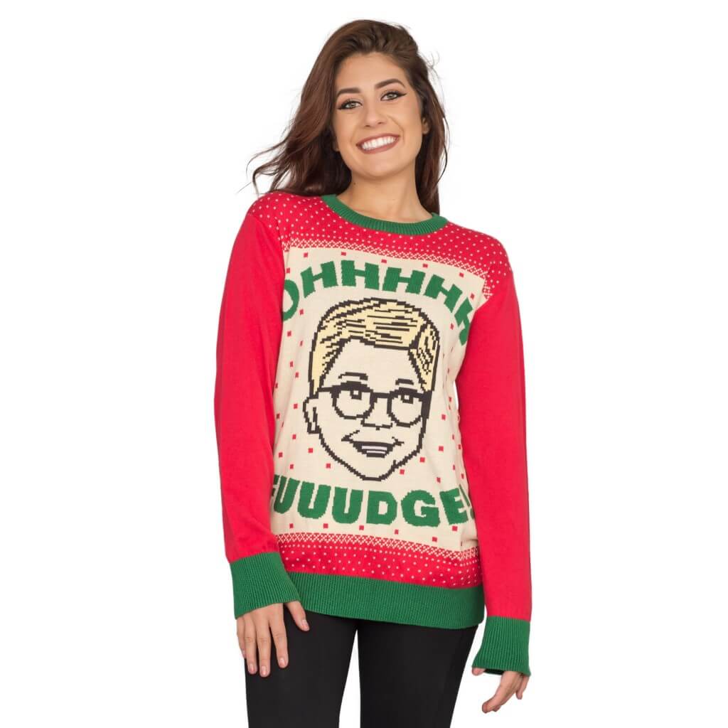 Women’S A Christmas Story Ohhhh Fuuudge! Ralphie Ugly Christmas Sweater