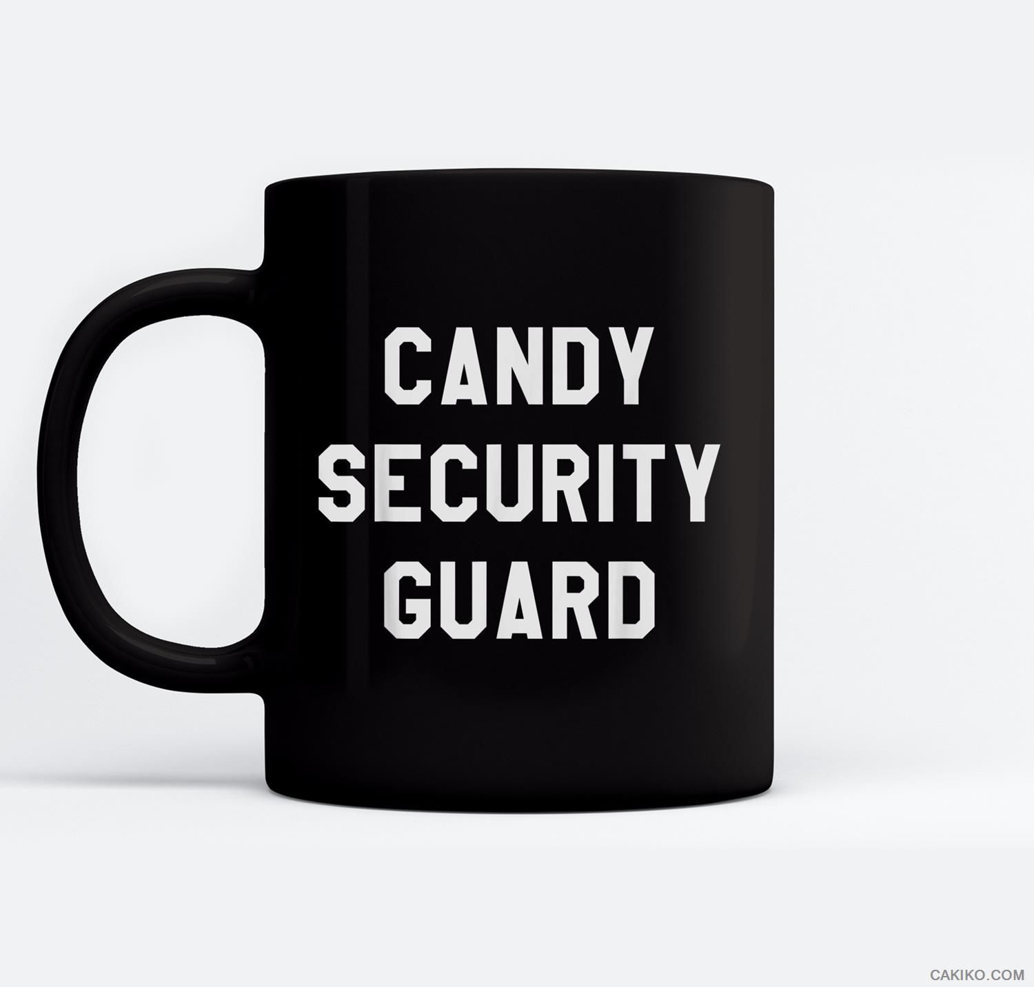 Candy Security Guard  Halloween Costumes For Parents Ceramic Coffee Black Mugs