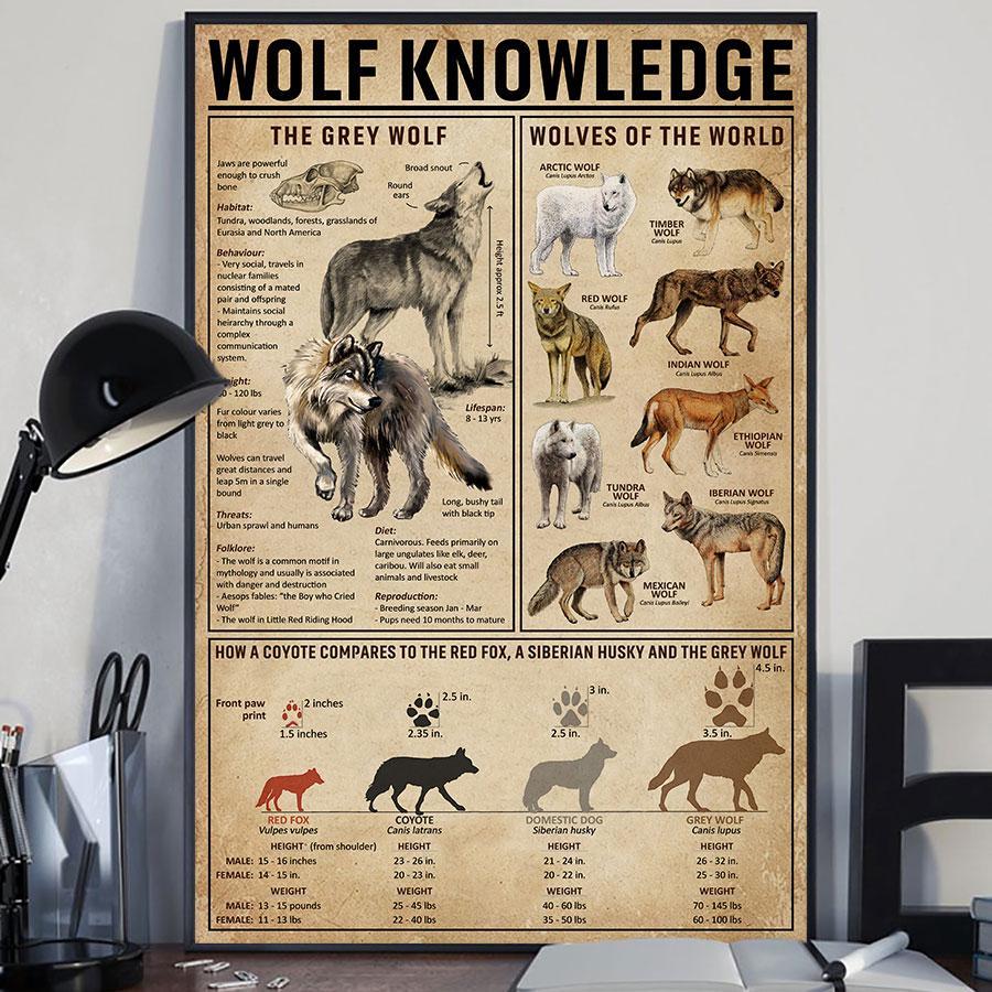 Wolf Knowledge Matte Canvas