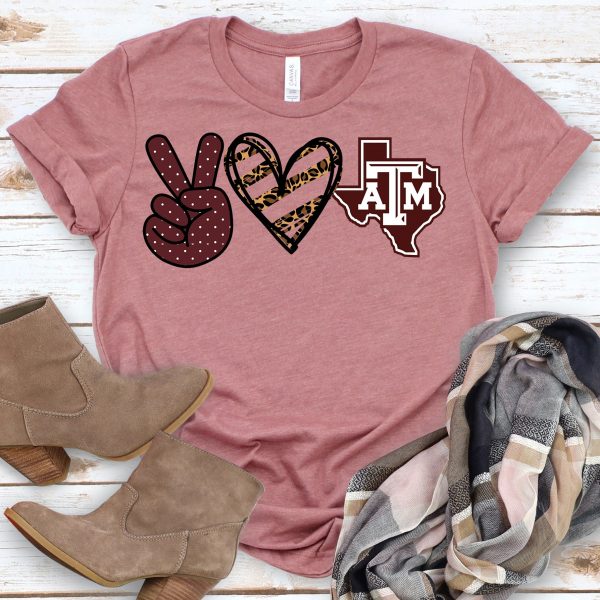 Peace Love Aggies Tee