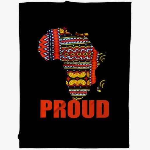 Proud African Map Black Pride Blankets – Teespring