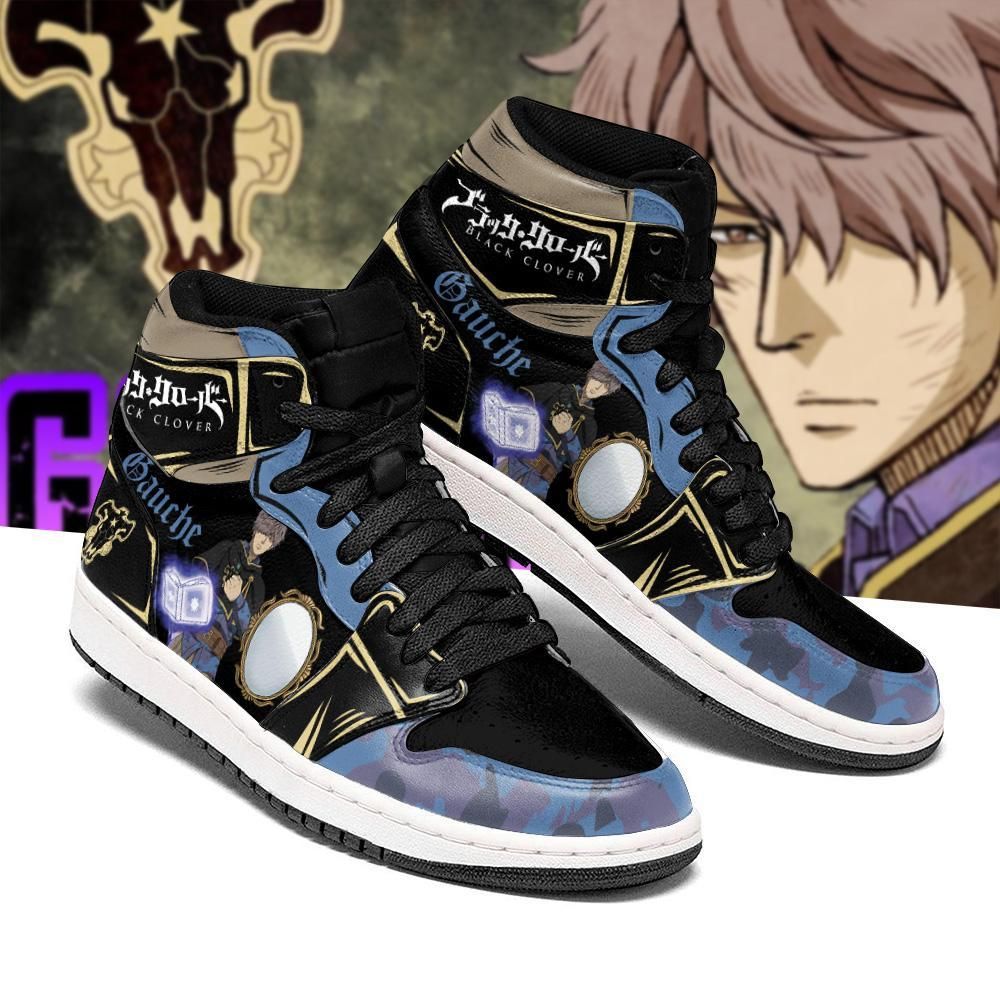 Black Bull Gauche Black Clover Anime Air Jordan Shoes Sport Sneakers