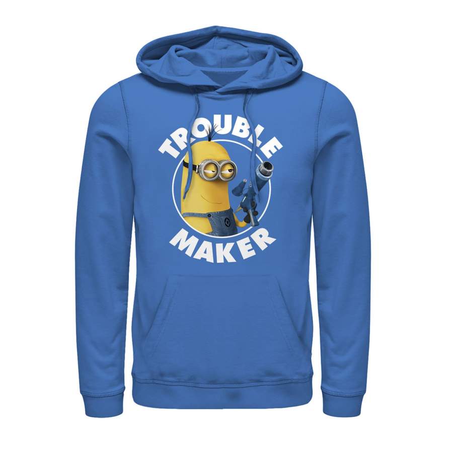 Despicable Me Men’s Minion Trouble Maker  Lightweight Hoodie