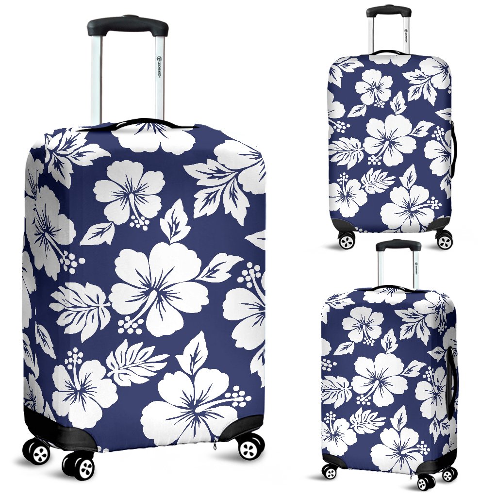 Hibiscus Blue Hawaii Flower Style Luggage Cover Ha13219