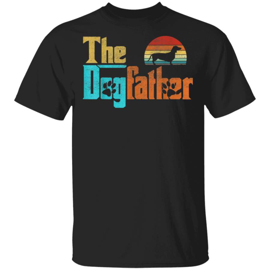 Vintage The Dogfather Dachshund Funny Dog Owner TShirt